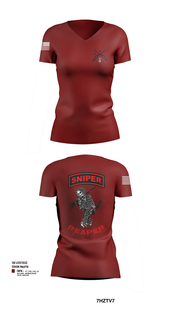 Womens Short Sleeve Vneck Shirt, Reaper SectionReaper Section (color), Army, Teamtime, Team time, sublimation, custom sports apparel, team uniforms, spirit wear, spiritwear, sports uniforms, custom shirts, team store, custom team store, fundraiser sports, apparel fundraiser