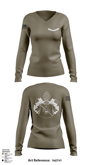 Womens Long Sleeve Vneck Shirt, NA, Army, Teamtime, Team time, sublimation, custom sports apparel, team uniforms, spirit wear, spiritwear, sports uniforms, custom shirts, team store, custom team store, fundraiser sports, apparel fundraiser