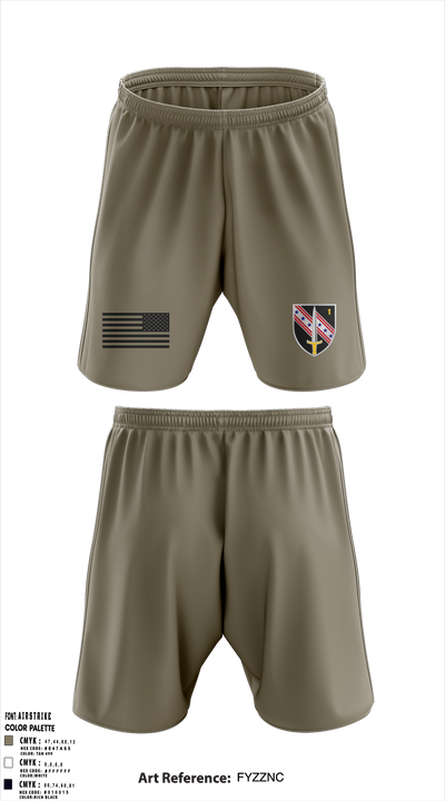 B Co 1-54 SFAB MAT 6122 Athletic Shorts With Pockets - 30