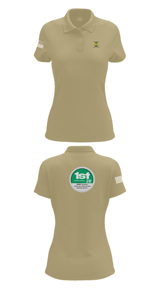 Womens Short Sleeve Performance Polo, 28th MP Company, National Guard, Teamtime, Team time, sublimation, custom sports apparel, team uniforms, spirit wear, spiritwear, sports uniforms, custom shirts, team store, custom team store, fundraiser sports, apparel fundraiser