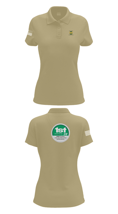 28th MP Company 42431415 Women's Short Sleeve Performance Polo  - 90