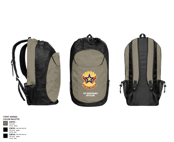 Gear Bag, 71st Maintenance Battalion, Army, Teamtime, Team time, sublimation, custom sports apparel, team uniforms, spirit wear, spiritwear, sports uniforms, custom shirts, team store, custom team store, fundraiser sports, apparel fundraiser