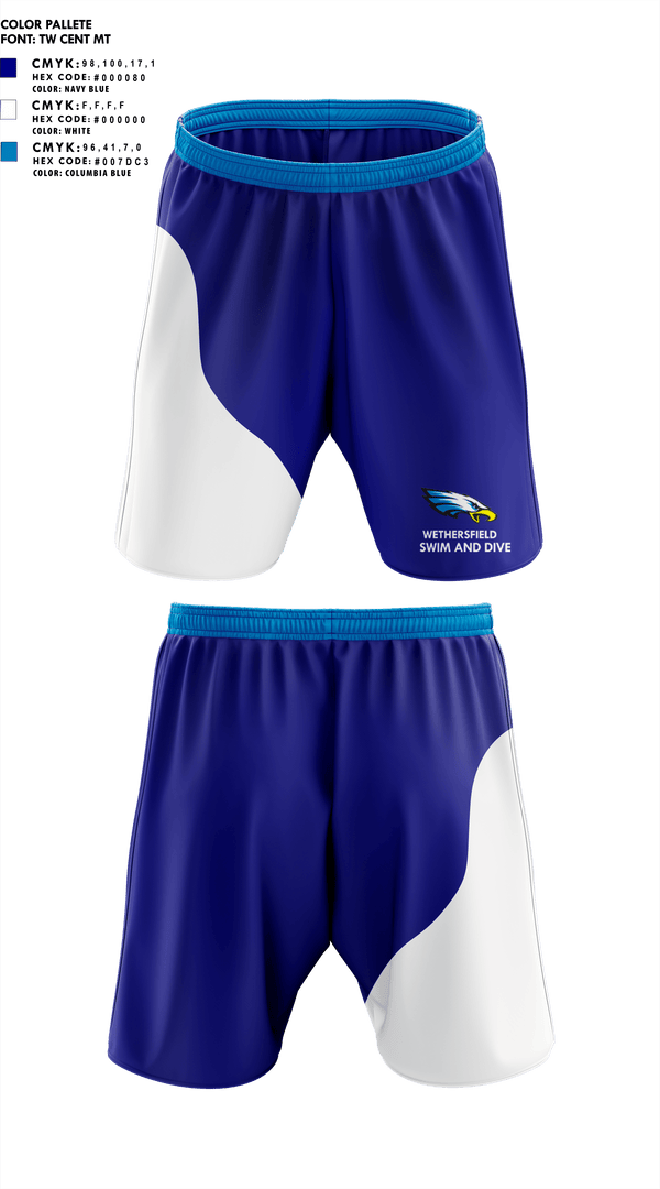 Athletic Shorts With Pockets, Wethersfield High School Swimming, Swimming, Teamtime, Team time, sublimation, custom sports apparel, team uniforms, spirit wear, spiritwear, sports uniforms, custom shirts, team store, custom team store, fundraiser sports, apparel fundraiser