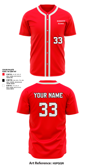 Full Button Baseball Jersey, Herndon Hawks, Baseball, Teamtime, Team time, sublimation, custom sports apparel, team uniforms, spirit wear, spiritwear, sports uniforms, custom shirts, team store, custom team store, fundraiser sports, apparel fundraiser
