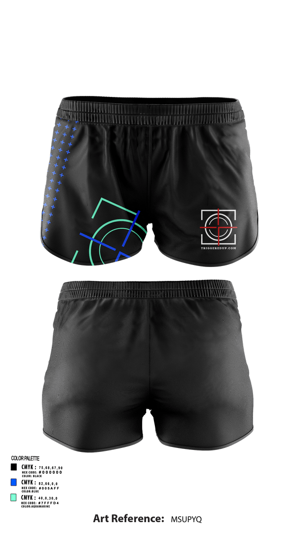 Womens Shorts, Triggered up, , Teamtime, Team time, sublimation, custom sports apparel, team uniforms, spirit wear, spiritwear, sports uniforms, custom shirts, team store, custom team store, fundraiser sports, apparel fundraiser