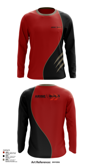 Long Sleeve Performance Shirt, Arise N Build, , Teamtime, Team time, sublimation, custom sports apparel, team uniforms, spirit wear, spiritwear, sports uniforms, custom shirts, team store, custom team store, fundraiser sports, apparel fundraiser