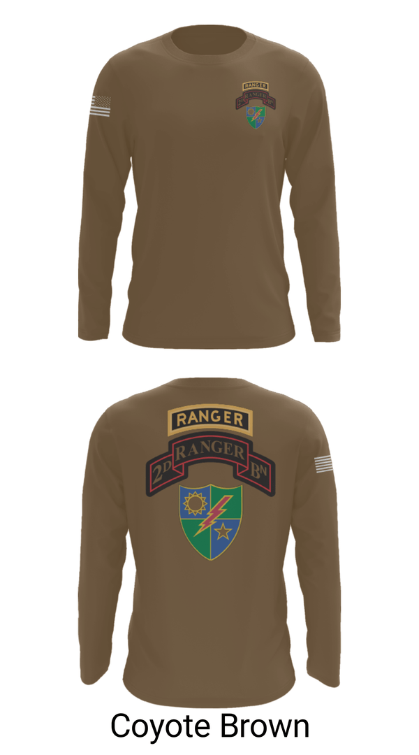Long Sleeve Performance Shirt, 2nd Battalion 75th Ranger Regiment, , Teamtime, Team time, sublimation, custom sports apparel, team uniforms, spirit wear, spiritwear, sports uniforms, custom shirts, team store, custom team store, fundraiser sports, apparel fundraiser