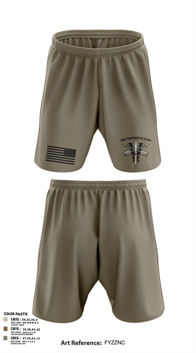 Army Paratroopers Brand 37427971 Athletic Shorts With Pockets - 6