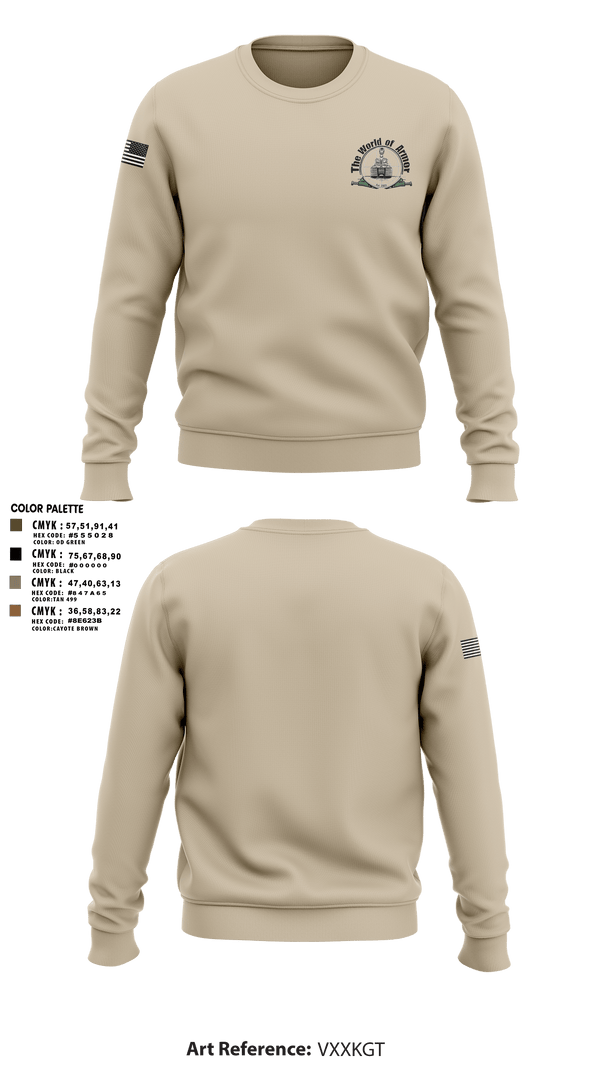 Crew Neck Sweatshirt, The World of Armor, , Teamtime, Team time, sublimation, custom sports apparel, team uniforms, spirit wear, spiritwear, sports uniforms, custom shirts, team store, custom team store, fundraiser sports, apparel fundraiser