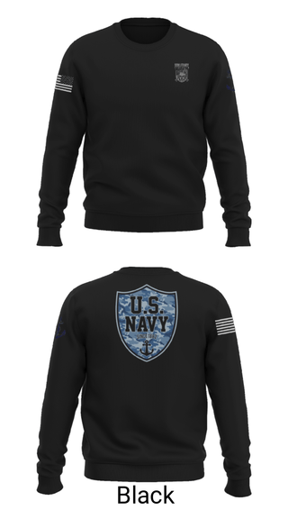 Crew Neck Sweatshirt, CVN 77 George HW Bus, Navy, Teamtime, Team time, sublimation, custom sports apparel, team uniforms, spirit wear, spiritwear, sports uniforms, custom shirts, team store, custom team store, fundraiser sports, apparel fundraiser