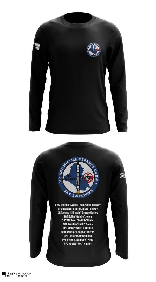 Long Sleeve Performance Shirt, Bravo Battery, 4th Battalion, 3rd Air Defense Artillery Regiment, Army, Teamtime, Team time, sublimation, custom sports apparel, team uniforms, spirit wear, spiritwear, sports uniforms, custom shirts, team store, custom team store, fundraiser sports, apparel fundraiser