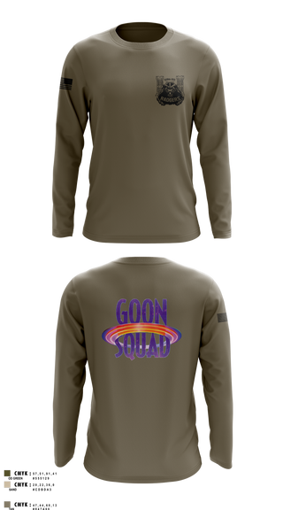 Long Sleeve Performance Shirt, GOON SQUAD, Army, Teamtime, Team time, sublimation, custom sports apparel, team uniforms, spirit wear, spiritwear, sports uniforms, custom shirts, team store, custom team store, fundraiser sports, apparel fundraiser