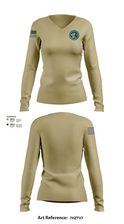 Bandit Troop 37808208 Women's Long Sleeve V-neck Shirt - 2