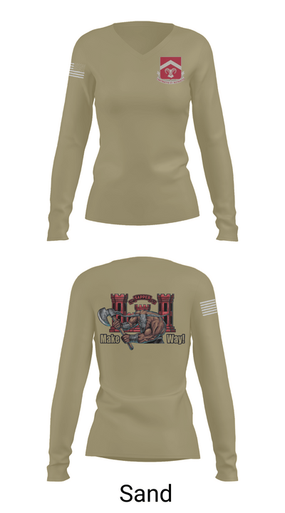 937th CEC-A, 40th BEB 9516475 Women's Long Sleeve V-neck Shirt -1 97