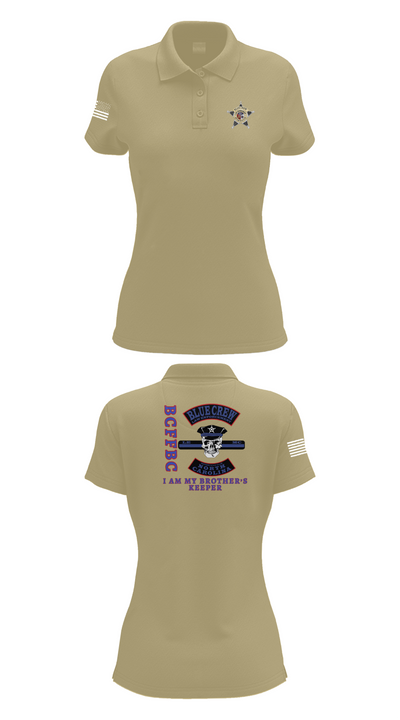 Bluecrew law enforcement motorcycle club 56909917 Women's Short Sleeve Performance Polo  - 90