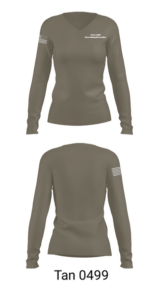 Womens Long Sleeve Vneck Shirt, 171st ARW Recruiting/Retention, Air Force, Teamtime, Team time, sublimation, custom sports apparel, team uniforms, spirit wear, spiritwear, sports uniforms, custom shirts, team store, custom team store, fundraiser sports, apparel fundraiser