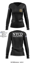 NYCD DESI SOCIETY 34062246 Women's Long Sleeve V-neck Shirt - 117