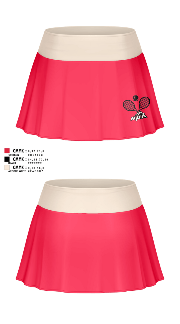 Skort, North Penn-Liberty Mounties, Tennis, Teamtime, Team time, sublimation, custom sports apparel, team uniforms, spirit wear, spiritwear, sports uniforms, custom shirts, team store, custom team store, fundraiser sports, apparel fundraiser