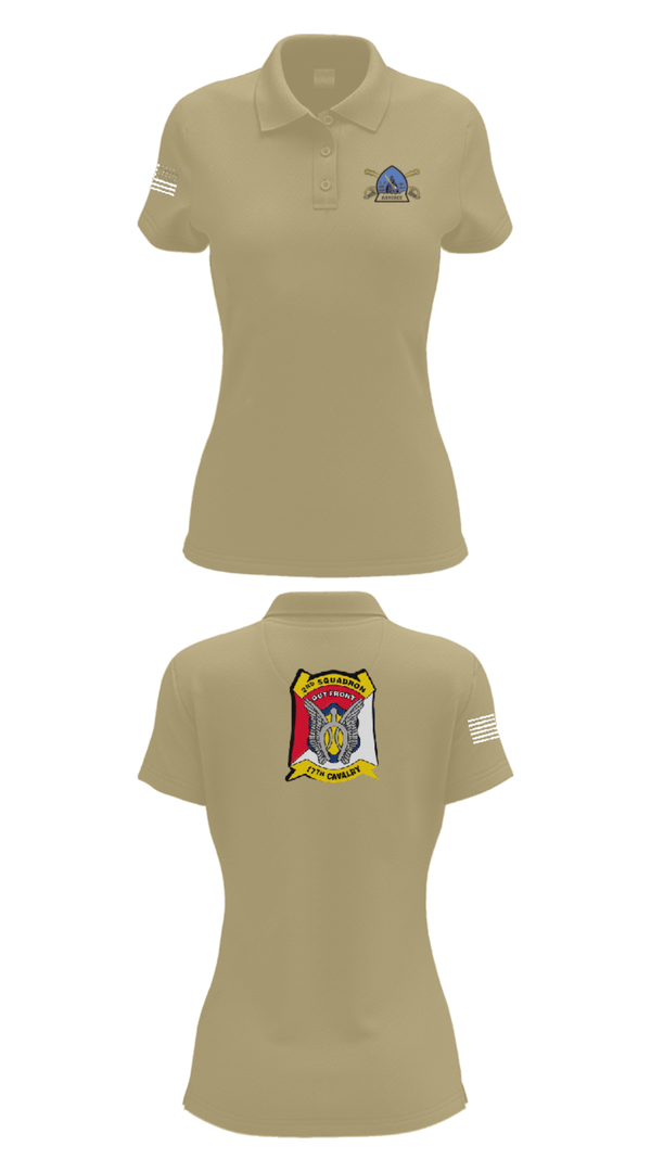 Womens Short Sleeve Performance Polo, B Troop 2-17 Cav REGT, , Teamtime, Team time, sublimation, custom sports apparel, team uniforms, spirit wear, spiritwear, sports uniforms, custom shirts, team store, custom team store, fundraiser sports, apparel fundraiser