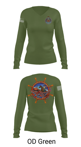 Womens Long Sleeve Vneck Shirt, Navy Recruiting, , Teamtime, Team time, sublimation, custom sports apparel, team uniforms, spirit wear, spiritwear, sports uniforms, custom shirts, team store, custom team store, fundraiser sports, apparel fundraiser