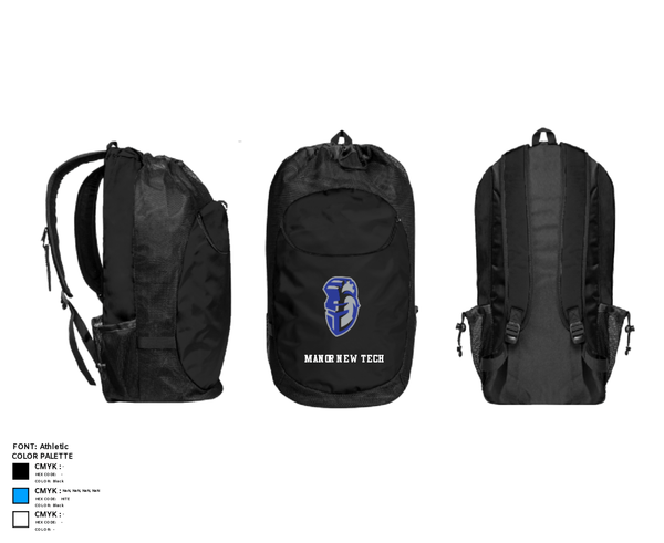 Gear Bag, Manor New Tech, Women's Basketball, Teamtime, Team time, sublimation, custom sports apparel, team uniforms, spirit wear, spiritwear, sports uniforms, custom shirts, team store, custom team store, fundraiser sports, apparel fundraiser