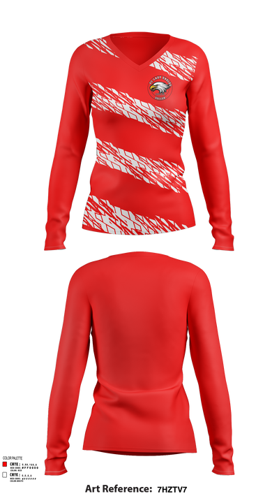 Benjamin Franklin Middle School Soccer 75816307 Women's Long Sleeve V-neck Shirt - 133