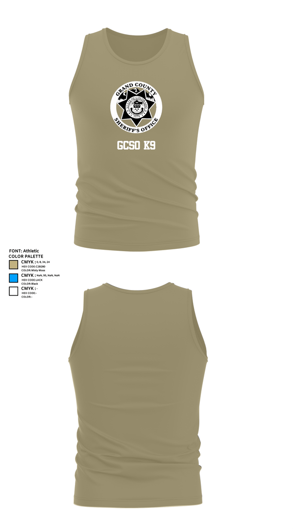 Tank Top, GCSO K9, , Teamtime, Team time, sublimation, custom sports apparel, team uniforms, spirit wear, spiritwear, sports uniforms, custom shirts, team store, custom team store, fundraiser sports, apparel fundraiser