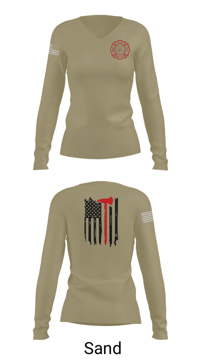 Okay Fire & Rescue 91150709 Women's Long Sleeve V-neck Shirt - 47
