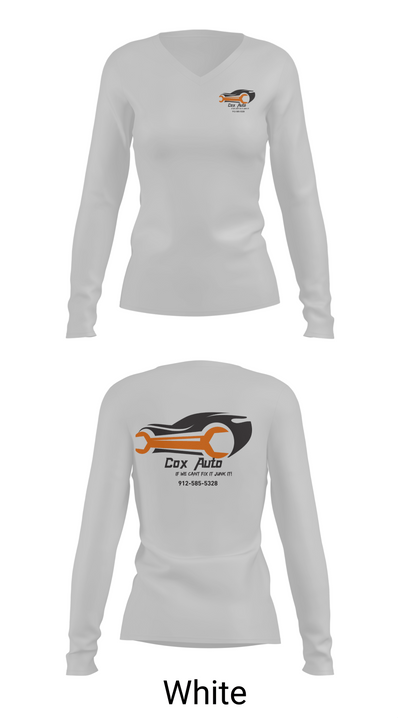 Cox Auto 14049245 Women's Long Sleeve V-neck Shirt - 16