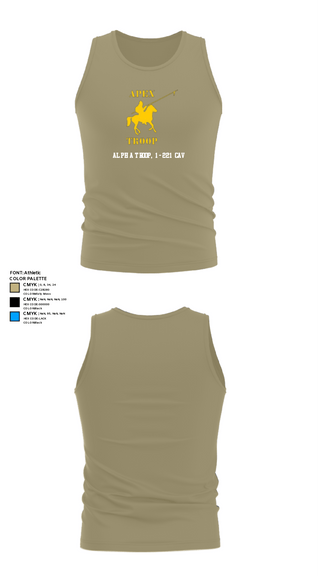 Tank Top, Alpha Troop, 1-221 CAV, National Guard, Teamtime, Team time, sublimation, custom sports apparel, team uniforms, spirit wear, spiritwear, sports uniforms, custom shirts, team store, custom team store, fundraiser sports, apparel fundraiser