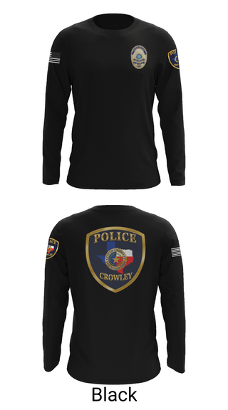 Long Sleeve Performance Shirt, Crowley Police Department, , Teamtime, Team time, sublimation, custom sports apparel, team uniforms, spirit wear, spiritwear, sports uniforms, custom shirts, team store, custom team store, fundraiser sports, apparel fundraiser