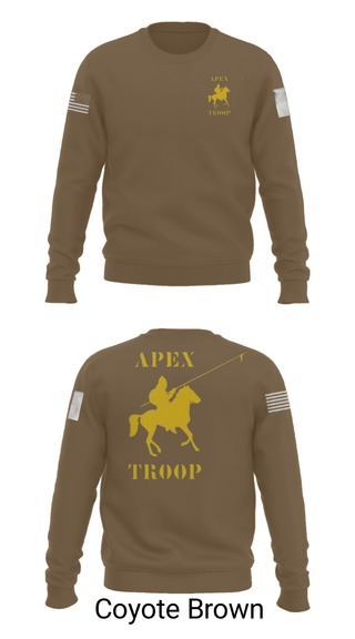 Crew Neck Sweatshirt, Alpha Troop, 1-221 CAV, National Guard, Teamtime, Team time, sublimation, custom sports apparel, team uniforms, spirit wear, spiritwear, sports uniforms, custom shirts, team store, custom team store, fundraiser sports, apparel fundraiser