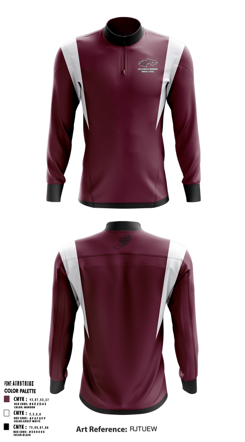 Quarter Zip Jacket, Collierville Dragons, Track & Field, Teamtime, Team time, sublimation, custom sports apparel, team uniforms, spirit wear, spiritwear, sports uniforms, custom shirts, team store, custom team store, fundraiser sports, apparel fundraiser