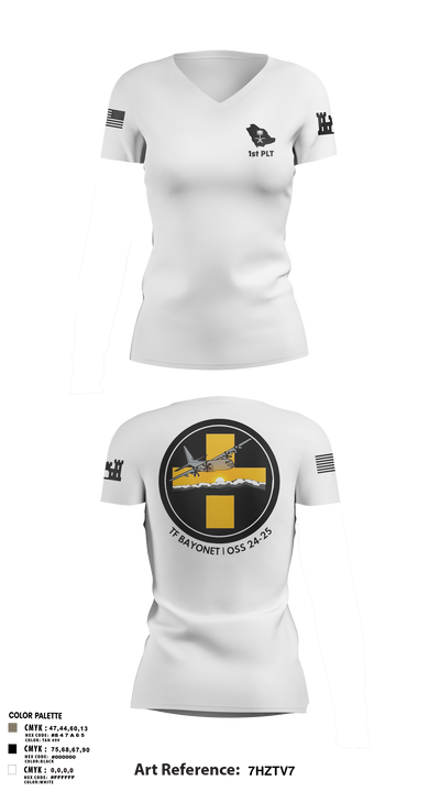 B Co 766 EN BeB 1st Platoon Armored Turtles Women's Short Sleeve V-neck Shirt - 14