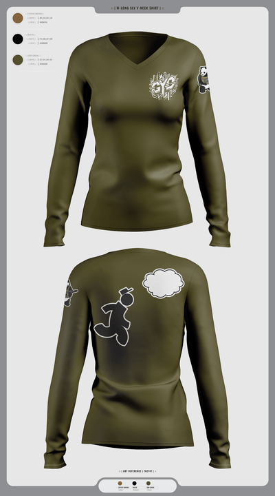 CYD Inc 87712916 Women's Long Sleeve V-neck Shirt -1 3