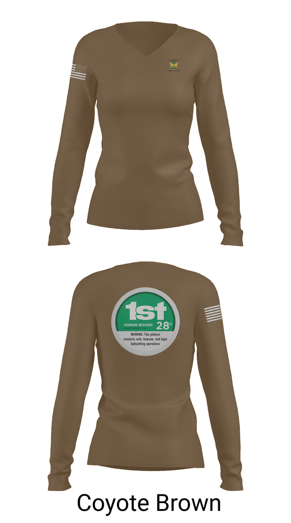 Womens Long Sleeve Vneck Shirt, 28th MP Company, National Guard, Teamtime, Team time, sublimation, custom sports apparel, team uniforms, spirit wear, spiritwear, sports uniforms, custom shirts, team store, custom team store, fundraiser sports, apparel fundraiser