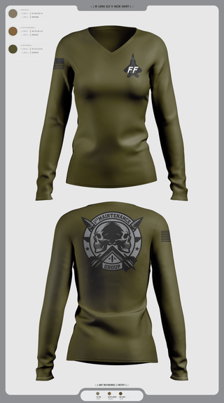 Womens Long Sleeve Vneck Shirt, 1 mxg, Air Force, Teamtime, Team time, sublimation, custom sports apparel, team uniforms, spirit wear, spiritwear, sports uniforms, custom shirts, team store, custom team store, fundraiser sports, apparel fundraiser