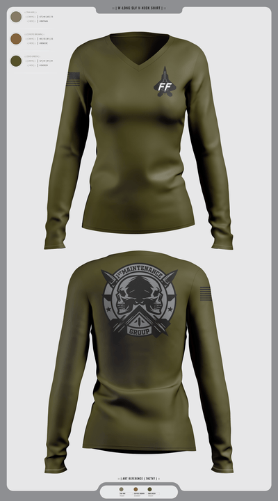 1 mxg 21622843 Women's Long Sleeve V-neck Shirt - 3