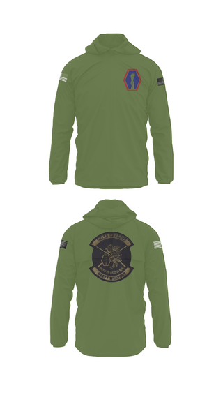 Windbreaker, 100th Battalion 442nd Infantry Delta dragons, Army, Teamtime, Team time, sublimation, custom sports apparel, team uniforms, spirit wear, spiritwear, sports uniforms, custom shirts, team store, custom team store, fundraiser sports, apparel fundraiser