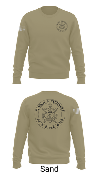 Crew Neck Sweatshirt, Underwater Search & Recovery Team, Police, Teamtime, Team time, sublimation, custom sports apparel, team uniforms, spirit wear, spiritwear, sports uniforms, custom shirts, team store, custom team store, fundraiser sports, apparel fundraiser