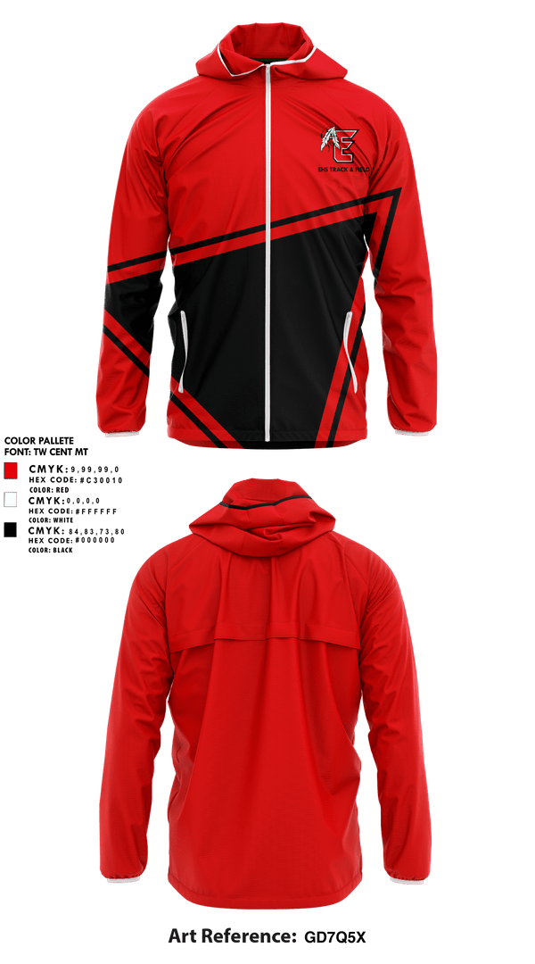 Windbreaker, EHS Track & Field, Track & Field, Teamtime, Team time, sublimation, custom sports apparel, team uniforms, spirit wear, spiritwear, sports uniforms, custom shirts, team store, custom team store, fundraiser sports, apparel fundraiser