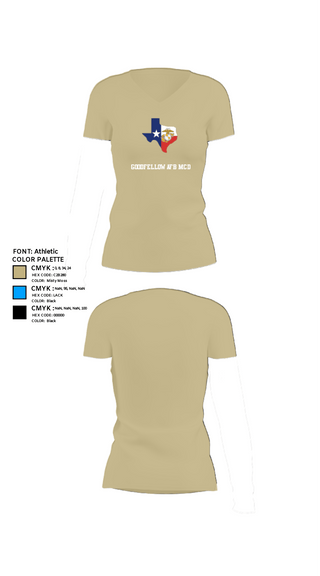 Womens Short Sleeve Vneck Shirt, Goodfellow AFB MCD, Marines, Teamtime, Team time, sublimation, custom sports apparel, team uniforms, spirit wear, spiritwear, sports uniforms, custom shirts, team store, custom team store, fundraiser sports, apparel fundraiser