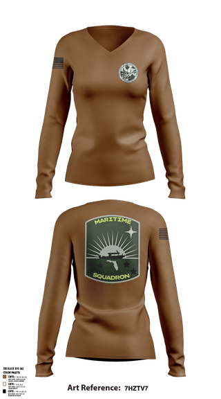 Womens Long Sleeve Vneck Shirt, Maritime Response Unit, National Guard, Teamtime, Team time, sublimation, custom sports apparel, team uniforms, spirit wear, spiritwear, sports uniforms, custom shirts, team store, custom team store, fundraiser sports, apparel fundraiser