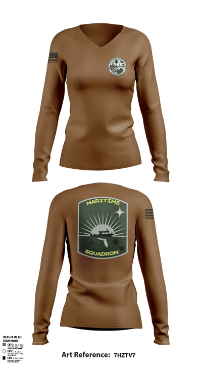 Maritime Response Unit 97133999 Women's Long Sleeve V-neck Shirt - 1