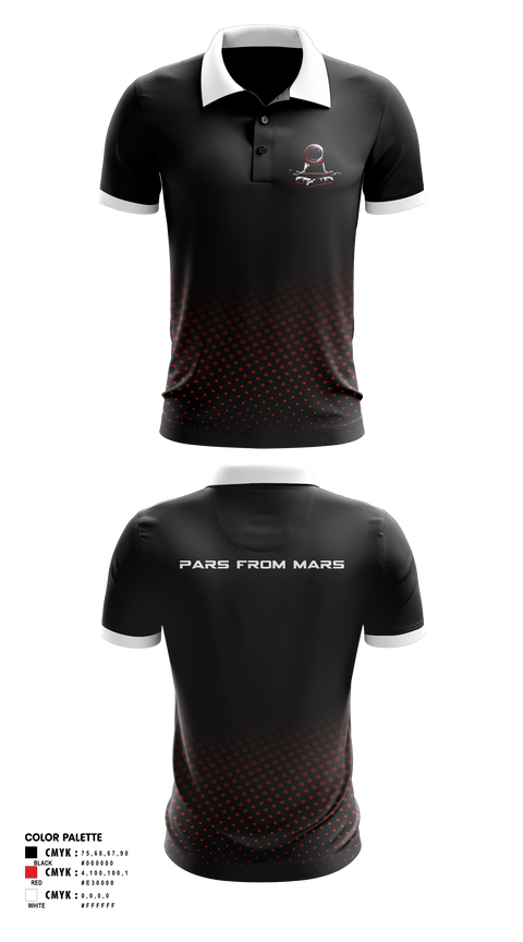 Short Sleeve Performance Polo, PARS FROM MARS, Golf, Teamtime, Team time, sublimation, custom sports apparel, team uniforms, spirit wear, spiritwear, sports uniforms, custom shirts, team store, custom team store, fundraiser sports, apparel fundraiser
