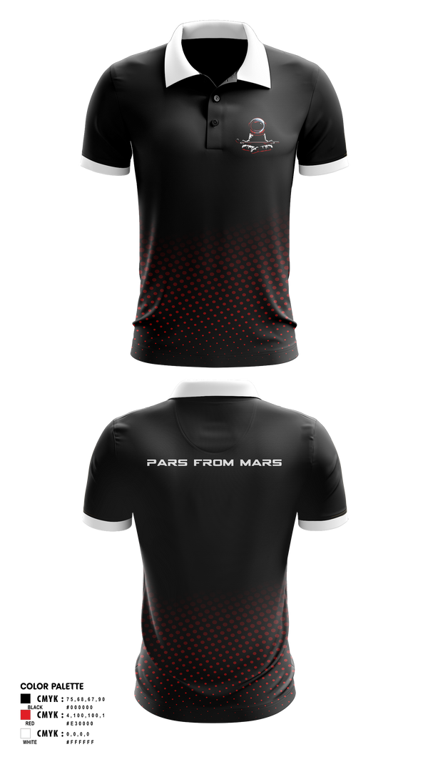 Short Sleeve Performance Polo, PARS FROM MARS, Golf, Teamtime, Team time, sublimation, custom sports apparel, team uniforms, spirit wear, spiritwear, sports uniforms, custom shirts, team store, custom team store, fundraiser sports, apparel fundraiser