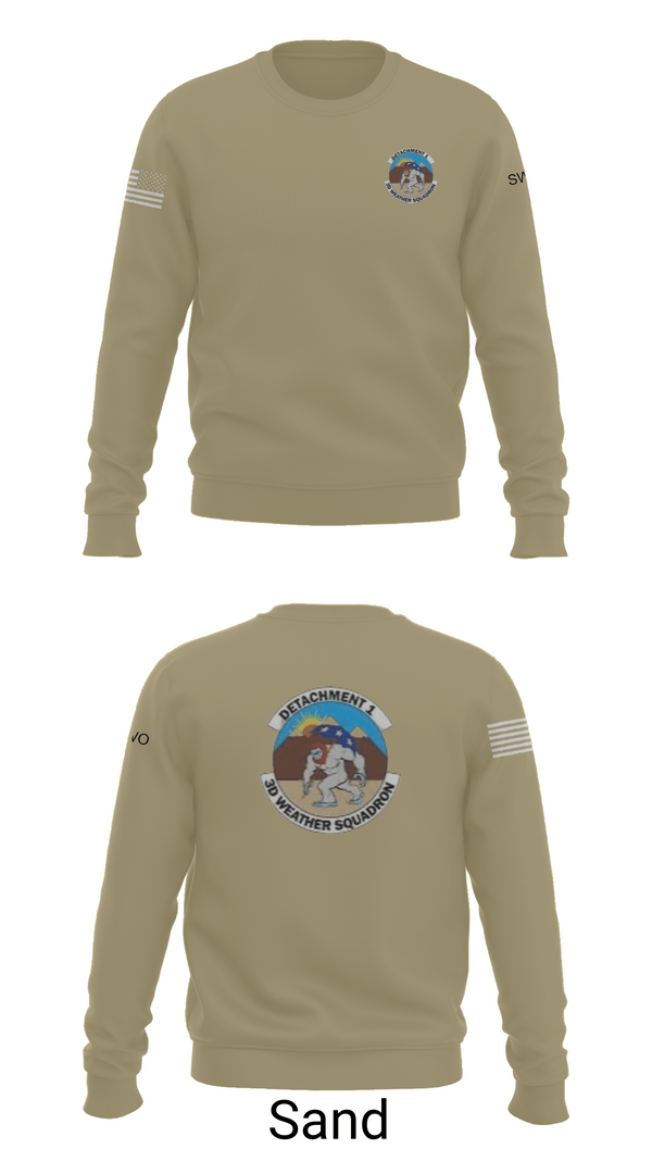 Crew Neck Sweatshirt, Detachment 1, 3rd Combat Weather Sqd, Air Force, Teamtime, Team time, sublimation, custom sports apparel, team uniforms, spirit wear, spiritwear, sports uniforms, custom shirts, team store, custom team store, fundraiser sports, apparel fundraiser
