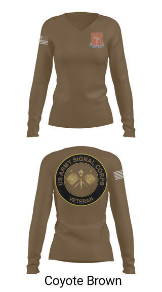 Women's Long Sleeve Vneck Shirt, 440th Signal Brigade, , Teamtime, Team time, sublimation, custom sports apparel, team uniforms, spirit wear, spiritwear, sports uniforms, custom shirts, team store, custom team store, fundraiser sports, apparel fundraiser