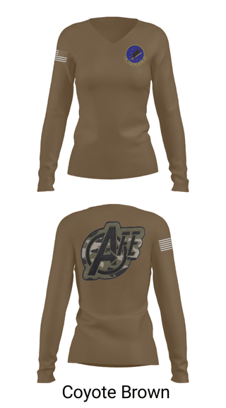Womens Long Sleeve Vneck Shirt, 509 OSS, Air Force, Teamtime, Team time, sublimation, custom sports apparel, team uniforms, spirit wear, spiritwear, sports uniforms, custom shirts, team store, custom team store, fundraiser sports, apparel fundraiser