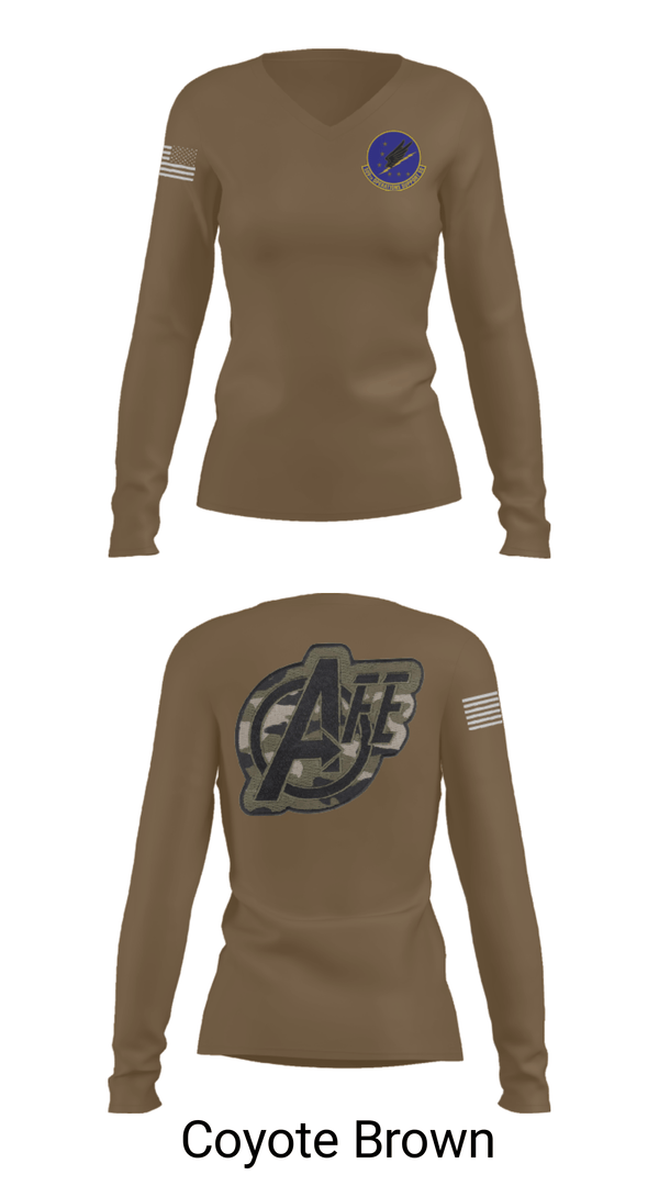Womens Long Sleeve Vneck Shirt, 509 OSS, Air Force, Teamtime, Team time, sublimation, custom sports apparel, team uniforms, spirit wear, spiritwear, sports uniforms, custom shirts, team store, custom team store, fundraiser sports, apparel fundraiser